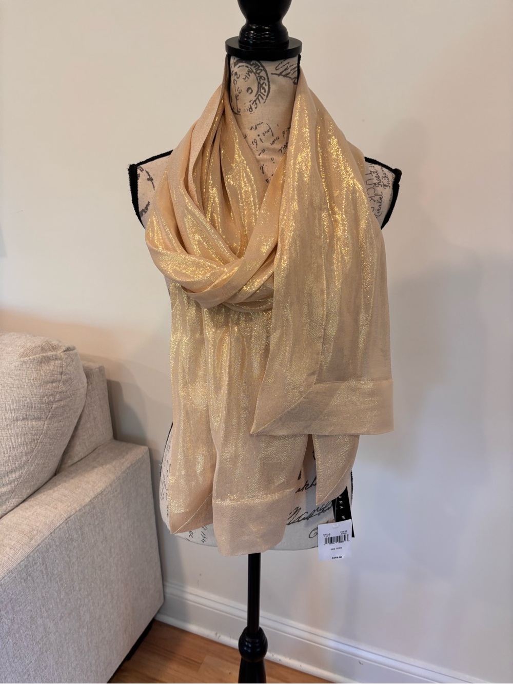 Ilana Wolf metallic scarf new with tags